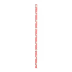 Słomki PARTY GO, 19,5cm, 12 szt., różowe