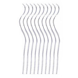 Świeczki spiralne PARTY GO, 14cm, 10 szt., srebrne
