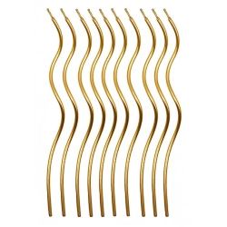 Świeczki spiralne PARTY GO, 14cm, 10 szt., złote