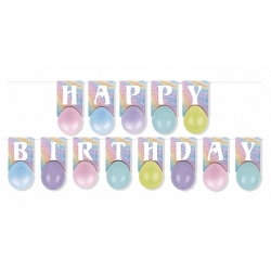 Girlanda PARTY GO Happy Birthday, 3m, mix kolorów
