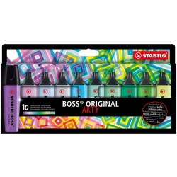 Zakreślacz STABILO BOSS Arty 10 kolorów - wallet 7010-2-20