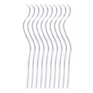 Świeczki spiralne PARTY GO, 14cm, 10 szt., srebrne