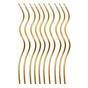 Świeczki spiralne PARTY GO, 14cm, 10 szt., złote