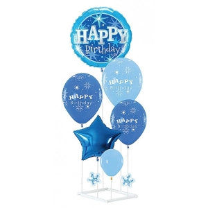 Zetaw balonów PARTY GO Happy Birthday, 90cm, 6 szt., niebieskie