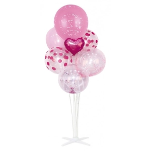 Zestaw balonów PARTY GO, 85cm, 7 szt., różowe