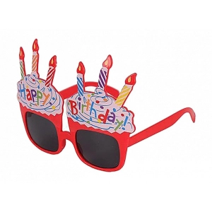 Okulary PARTY GO Happy Birthday, 15cm, mix kolorów