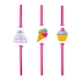 Słomki PARTY GO, 20cm, 6 szt., różowe