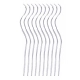 Świeczki spiralne PARTY GO, 14cm, 10 szt., srebrne