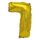 Balon foliowy PARTY GO, cyfra 7, 80cm, złoty