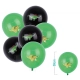 Zestaw balonów PARTY GO Dinozaury, 30cm, 6 szt., zielono-czarny