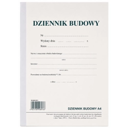 Druk MiP 603-1 Dziennik budowy A4 album 20 stron-689738