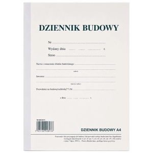 Druk MiP 603-1 Dziennik budowy A4 album 20 stron-689738
