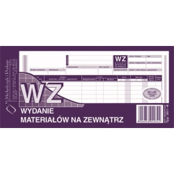 Druk MiP WZ wydanie materiałów na zewnątrz 1/3 A4 80 kartek 351-8