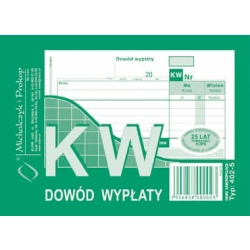 Druk MiP KW dowód wypłaty A6 80 kartek 402-5