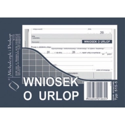Druk MiP wniosek o urlop A6 40 kartek 515-5