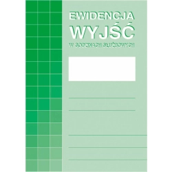Druk MiP ewidencja wyjść w godzinach służbowych A4 32 kartki 574-1