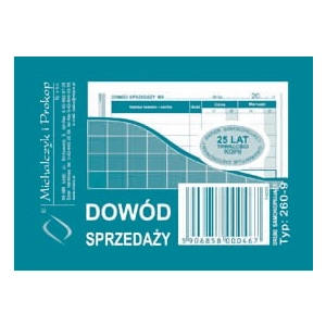 Druk MiP dowód sprzedaży A7 80 kartek 260-9