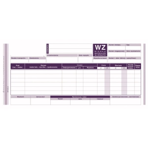 Druk MiP WZ wydanie materiałów na zewnątrz 1/3 A4 80 kartek 351-8-309552