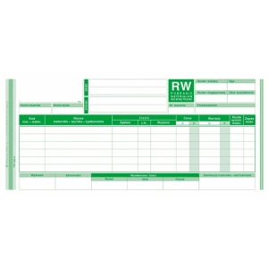 Druk MiP RW pobranie materiałów wewnętrzne 1/3 A4 80 kartek 354-8-309556