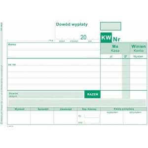 Druk MiP KW dowód wypłaty A6 80 kartek 402-5-309564