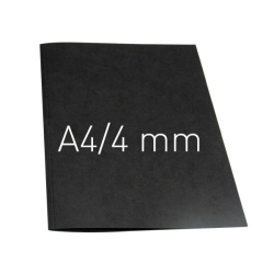 Termookładki OPUS miękkie Thermolinen plain (A4 pionowa) - 100 sztuk - czarny - 4 mm