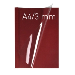 Termookładki OPUS miękkie Thermolinen (A4 pionowa) - 100 sztuk - bordowy - 3 mm