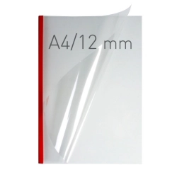 Termookładki OPUS miękkie O.THERMOTOP Double Clear - 297 x 210 mm (A4 pionowa) - czerwony - 12 mm - 30 sztuk