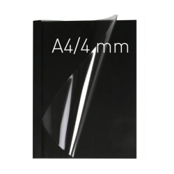 Termookładki OPUS miękkie Thermolinen (A4 pionowa) - 100 sztuk - czarny - 4 mm