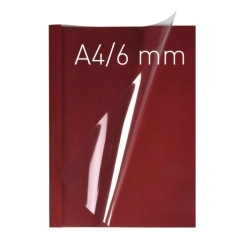 Termookładki OPUS miękkie Thermolinen (A4 pionowa) - 100 sztuk - bordowy - 6 mm