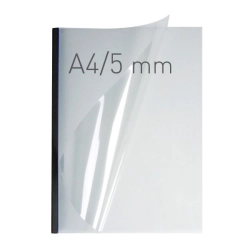 Termookładki OPUS miękkie O.THERMOTOP Double Clear - 297 x 210 mm (A4 pionowa) - czarny - 5 mm - 50 sztuk