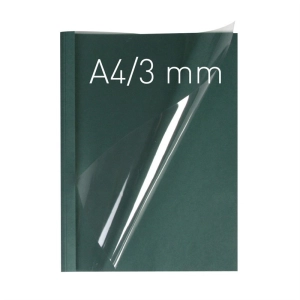Termookładki OPUS miękkie Thermolinen (A4 pionowa) - 100 sztuk - zielony - 6 mm-310431