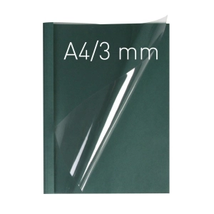 Termookładki OPUS miękkie Thermolinen (A4 pionowa) - 100 sztuk - zielony - 3 mm