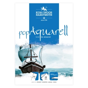 Blok do akwareli KOH-I-NOOR Pop Aqua A3 250g. 10 kartek