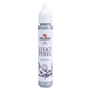 Pisak do zdobień KOH-I-NOOR efekt pereł 30 ml. - srebrny
