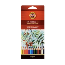 Kredki KOH-I-NOOR akwarelowe 12 kolorów Mondeluz 3716