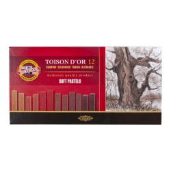 Kredki KOH-I-NOOR pastele suche 8592 - brązowe