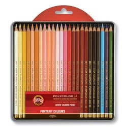 Kredki KOH-I-NOOR 24 kolory Polycolor "Portret" 3824 pud-metal