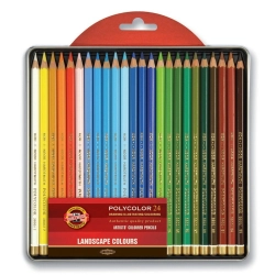 Kredki KOH-I-NOOR 24 kolory Polycolor "Krajobraz" 3824 pud-metal