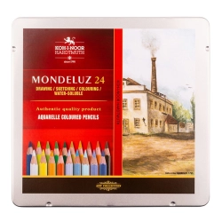 Kredki KOH-I-NOOR akwarelowe 24 kolory krajobrazowe Mondeluz 3724 op. metalowe