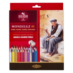 Kredki KOH-I-NOOR akwarelowe 48 kolorów Mondeluz + pędzelek 3713/3