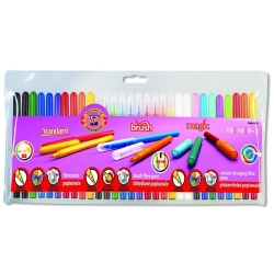 Flamastry KOH-I-NOOR 30 szt. 10 zwykłych 10 pędzelkowych 10 Magic