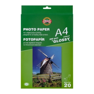Papier foto KOH-I-NOOR A4 200g 20 arkuszy - błyszczący