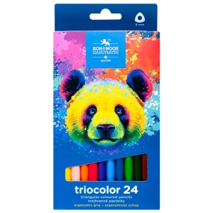 Kredki KOH-I-NOOR 24 kolory 9mm, Triocolor, Niedźwiedź - seria niebieska
