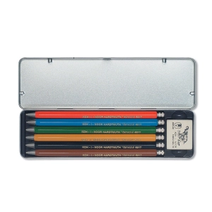 Kredki KOH-I-NOOR automatyczne 6 kolorów z gumką-313364