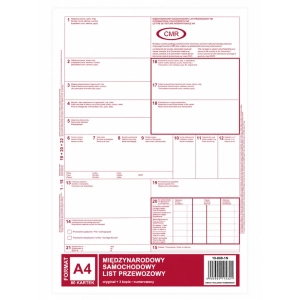 Druk MiP 800-1 CMR A4 80kartek 1+3 międzynarodowy list przewozowy-689764