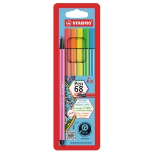 Flamastry STABILO Pen 68 neon etui 6 szt