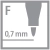 Marker STABILO foliopis OHPen F - czerwony-314772