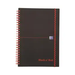 Kołonotatnik OXFORD Black n'Red A4 70k. kratka-315226