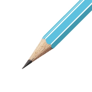 Ołówek drewniany STABILO z gumką HB - blue-315881
