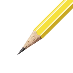 Ołówek drewniany STABILO z gumką HB - yellow-315899